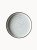 A top-down view of an oval ceramic platter in a matte off-white finish features a textured, wavy sand dune pattern on its interior and a natural brown rim.